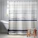 Three Posts™ Lecuyer Striped Single Shower Curtain Polyester in Gray | 74 H x 71 W in | Wayfair 9748BA8B54824EE384D3514475DB681C