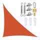 DDLL Shade Sail Right Angle, 3m x 4m x 5m Sun Sail Shade with Hardware Kits, 3 Ropes, Waterproof, UV Block, Garden Sail Canopy for Outdoor Patio Backyard Hot Tub,orange