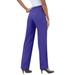 Plus Size Women's Classic Bend Over® Pant by Roaman's in Grape (Size 30 W) Pull On Slacks