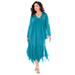 Plus Size Women's Sequin Jacket Dress Set by Roaman's in Deep Turquoise (Size 40 W) Formal Evening