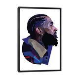 East Urban Home Nipsey Hussle by Anna Mckay - Graphic Art Print Canvas in Black/Blue/Brown | 26 H x 18 W x 1.5 D in | Wayfair