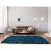 Black/Blue 96 x 0.25 in Area Rug - East Urban Home Animal Print Blue/Black/Gray Area Rug Polyester | 96 W x 0.25 D in | Wayfair