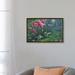 East Urban Home Hummingbird Haven, Horizontal by Collin Bogle - Graphic Art Print Canvas in Green/Pink | 18 H x 26 W x 1.5 D in | Wayfair