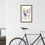 East Urban Home Corgi by Lisa Whitehouse - Graphic Art Print Canvas, Wood in Blue/Green/White | 26 H x 18 W x 1.5 D in | Wayfair