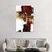 East Urban Home Kinetic Gold on Red I by Alex Wise - Painting Print Canvas/Metal in Brown/Red/White | 48 H x 32 W x 1.5 D in | Wayfair