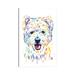 East Urban Home Westie by Lisa Whitehouse - Graphic Art Print Canvas in Blue/Orange/White | 26 H x 18 W x 1.5 D in | Wayfair