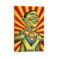 East Urban Home Obama vs. the Fear by Ben Heine - Graphic Art Print Canvas in Black/Yellow | 18 H x 12 W x 1.5 D in | Wayfair