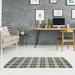 Green/White 48 x 1 in Area Rug - East Urban Home Plaid Handmade Green/Yellow/White Area Rug Polyester | 48 W x 1 D in | Wayfair