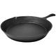 ToCis Big BBQ Frying Pan Parthenaise | 30cm Ø Diameter cast Iron Grill pan | Universal pan Round, Smooth and pre-Baked | Suitable for Cooker (Also Induction) and Grill
