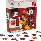 Disney Toys | Disney Christmas Puzzle Mickey Mouse W/ Sift Touch | Color: Green/Red | Size: 22.4“ X 19.3“