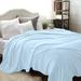 Kathy Ireland Home Solid Flannel Plush Blanket Polyester in Blue | 60 W in | Wayfair 2461TWLB