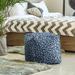 East Urban Home Square Animal Print Cube Ottoman Polyester/Fade Resistant/Scratch/Tear Resistant | 18 H x 18 W x 18 D in | Wayfair