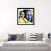 East Urban Home Obama & L. King by Ben Heine - Graphic Art Print Paper in Blue/Yellow | 24 H x 24 W x 1 D in | Wayfair