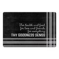 Black 1 x 18 x 27 in Kitchen Mat - Trinx Thy Goodness Sense Kitchen Mat Synthetics | 1 H x 18 W x 27 D in | Wayfair