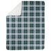 East Urban Home Seattle Football Luxury Fleece Throw Microfiber/Fleece/Microfiber/Fleece in Gray/Blue | 50 W in | Wayfair