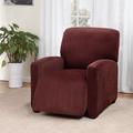 Kathy Ireland Home Day Break Box Cushion Recliner Slipcover in Red/Gray/Brown | 29 H x 43 W x 62 D in | Wayfair DAY-LGRECL-BU