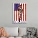 Trinx Be A U.S. Marine, Vintage Poster, by James Montgomery Flagg James Montgomery Flagg Floater Frame Print on Canvas in Brown | Wayfair