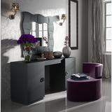 Class Design Home Vanity Set w/ Stool Wood in Black | 32 H x 63 W x 20 D in | Wayfair T14HG