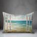 Rosecliff Heights Stickles Beach Window Outdoor Rectangular Pillow Cover & Insert Polyester/Polyfill blend | 14 H x 20 W x 1.5 D in | Wayfair