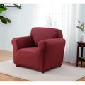 Kathy Ireland Home Ingenue Box Cushion Armchair Slipcover Polyester in Red/Brown | 32 H x 43 W x 39 D in | Wayfair ING-CH-RU