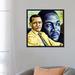 East Urban Home Obama & L. King by Ben Heine - Graphic Art Print Canvas in Blue/Yellow | 26 H x 26 W x 1.5 D in | Wayfair