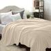 Kathy Ireland Home Solid Flannel Plush Blanket Polyester in White | 50 W in | Wayfair 2461THCR