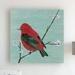 Red Barrel Studio® Bird & Blossoms III by Melissa Wang - Wrapped Canvas Graphic Art Print Canvas in Black/Blue/Green | 14 H x 14 W x 2 D in | Wayfair