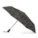 Totes Titan Compact Travel Umbrella – Ultimate Windproof, Waterproof and UV Sun Protection, Lightweight and Durable Construction, One Touch Automatic Open/Close, White Multi Sport Dot