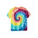 Men's Big & Tall Lightweight Tie-Dye Crewneck Tee by KingSize in Electric Tie Dye (Size 7XL)