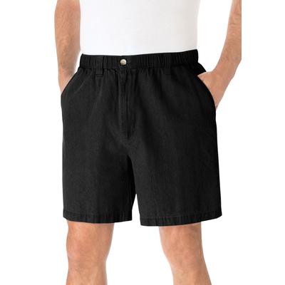 Men's Big & Tall Knockarounds® 6" Pull-On Shorts by KingSize in Black (Size 7XL)