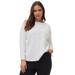 Plus Size Women's Boxy Sleep Tee by ellos in White (Size 18/20)