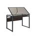 Steelside™ Lehman Height Adjustable Drafting Table Wood/Glass/Metal in Brown/Gray | 42 W x 24 D in | Wayfair 2E0B3836780D49EF845040D9923E32F6