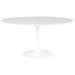 Nuevo Cal 59" Pedestal Dining Table Wood/Metal in White | 29.8 H x 59 W x 59 D in | Wayfair HGEM861