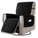 Red Barrel Studio® Reversible Comfort Box Cushion Recliner Slipcover, Microfiber in Black | 28 H x 27 W x 1 D in | Wayfair