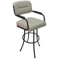 Latitude Run® Crestino Swivel Counter, Bar & Extra Tall Stool Upholstered/Metal in Brown/Gray | 44 H x 22.5 W x 20.5 D in | Wayfair