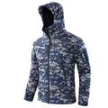Haobing Men's Outdoor Softshell Jackets Waterproof Windproof Breathable Tactical Camouflage Fleece Coat with Hood (Camo #19, CN M)