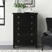 Lark Manor™ Arnedo 5-Drawer Solid Wood Chest Wood in Black | 50 H x 36 W x 17 D in | Wayfair CC7E6BFC9B764A3488EAC46F8E32E42E