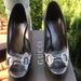 Gucci Shoes | Gucci Platform Silver Horsebit Heels | Color: Gold/Silver | Size: 9