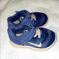 Nike Shoes | Baby Girl Nike Shoes Sz 6c Nike Flex | Color: Blue/Cream | Size: 6bb