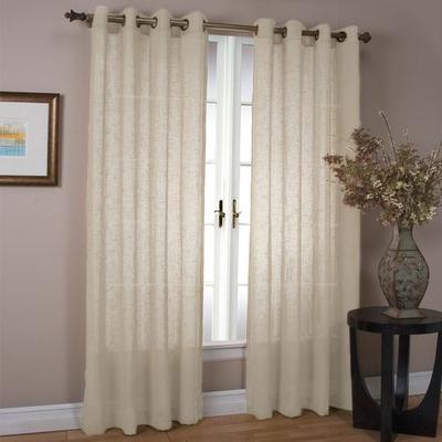 Shannon Semi Sheer Grommet Curtain Panel, 52 x 63, Gray