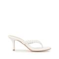 Tropea 70mm Braided Thong Mules - White - Gianvito Rossi Heels