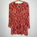 Free People Dresses | Free People Boho Floral Button Front Mini Dress | Color: Orange/Red | Size: S