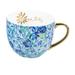 Lilly Pulitzer Dining | Lilly Pulitzer 12 Ounce Blue Ceramic Mugs | Color: Blue/Gold | Size: 12 Oz