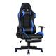 Gaming Chair, Racing Style Office High Back Ergonomic Conference Work Chair Reclining Computer PC Swivel Desk Chair 170 Degree Reclining Angle with Headrest, Lumbar Cushion & Footrest (Blue2)