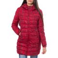 Desigual Women's Red Padded Letras Logo Print Coat 46