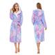 Coral Fleece Bathrobe,Ladies Luxurious Towelling Robe Wrap Housecoat Bathrobe Warm Soft & Cosy Dressing Gown for Women