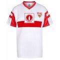 ScoreDraw Men’s Retro-Jersey VfB Stuttgart | German Champion Home- Jersey 1992 in White, Size: S