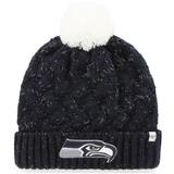 Women's '47 College Navy Seattle Seahawks Fiona Logo Cuffed Knit Hat with Pom