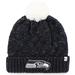 Women's '47 College Navy Seattle Seahawks Fiona Logo Cuffed Knit Hat with Pom