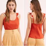 Free People Tops | Free People Intimately Wake Me Up Cami Tank | Color: Orange/Red | Size: S